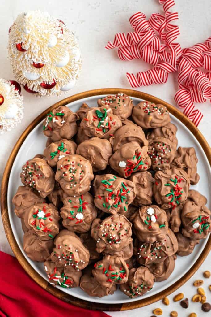 chocolate Christmas candy made in a slow cooker