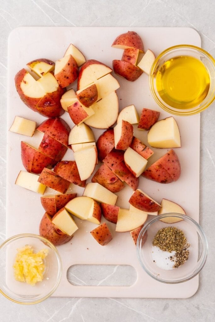 ingredients needed to make red potatoes in the air fryer.