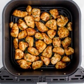 cooked air fryer chicken bites