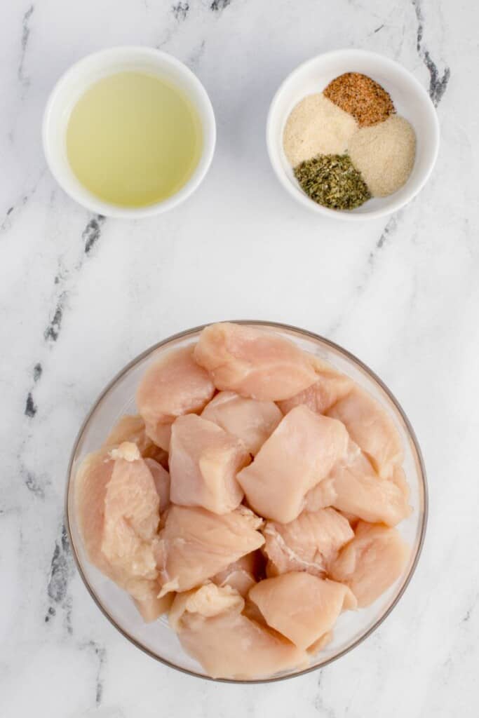 ingredients needed to make air fryer chicken bites