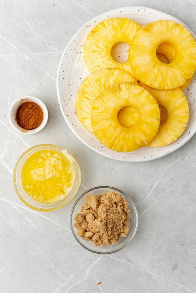 ingredients needed to make air fryer pineapple rings