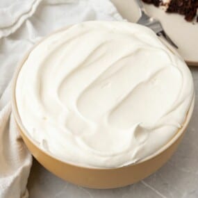 cool whip frosting in a bowl