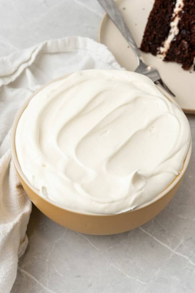 cool whip frosting in a bowl 