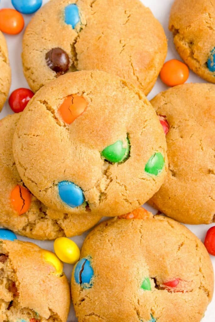 easy peanut butter m&m cookies 