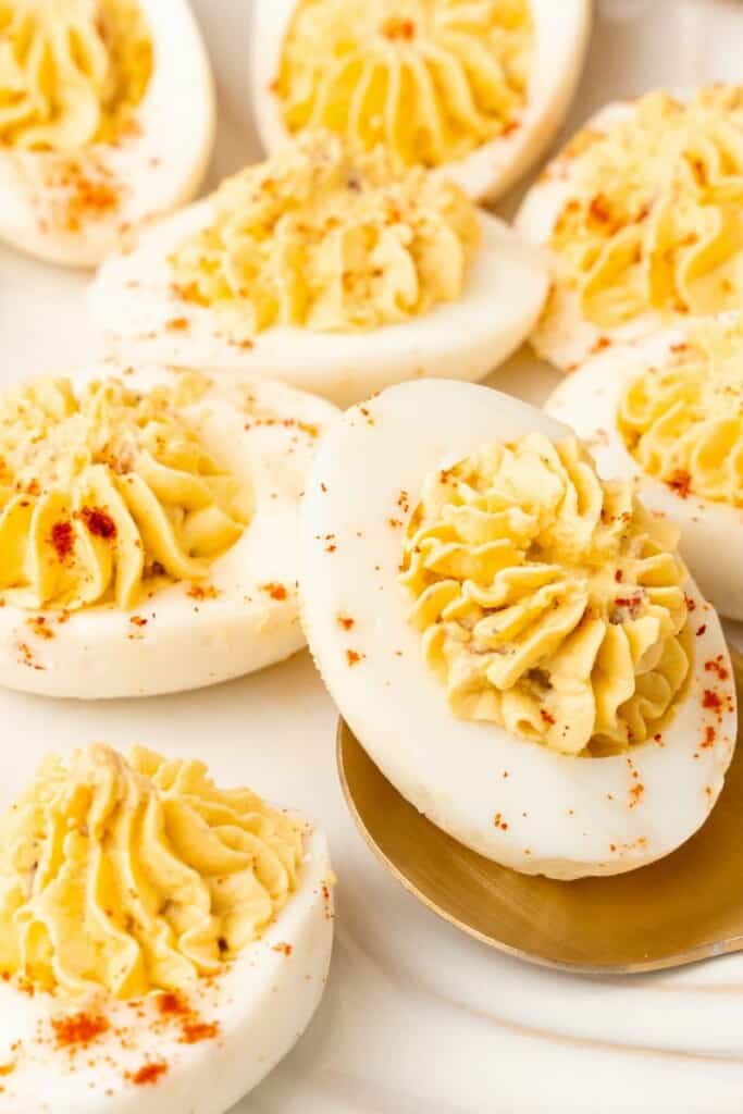 classic million dollar deviled eggs with paprika 