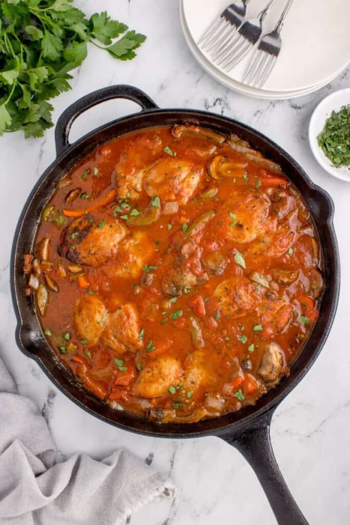 chicken cacciatore baked in the oven