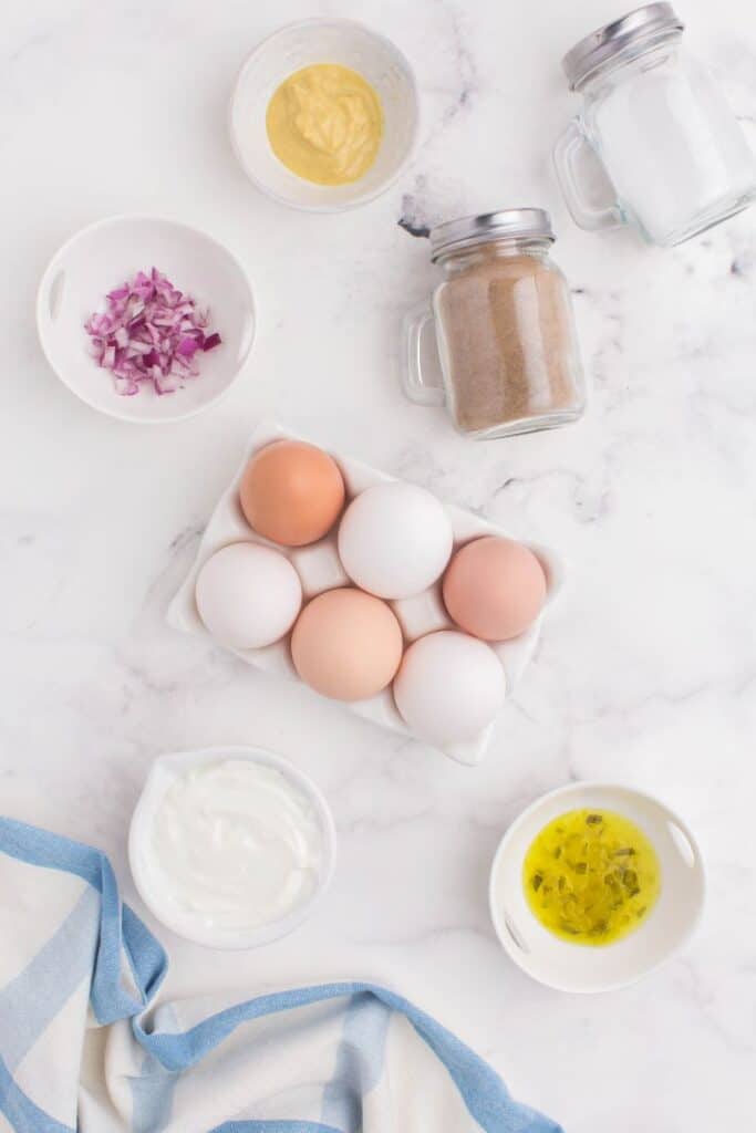 ingredients needed to make classic egg salad recipe