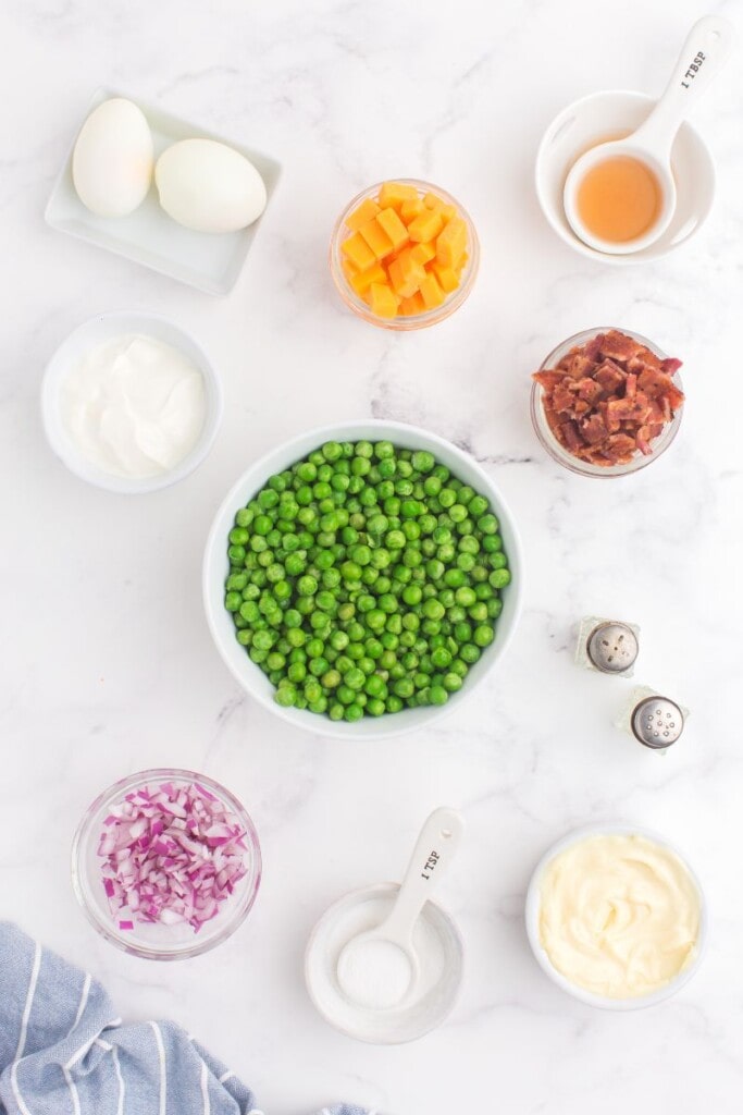 recipe ingredients for pea salad