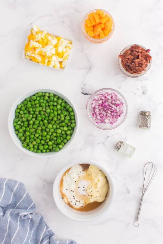 recipe ingredients portioned out in small bowls