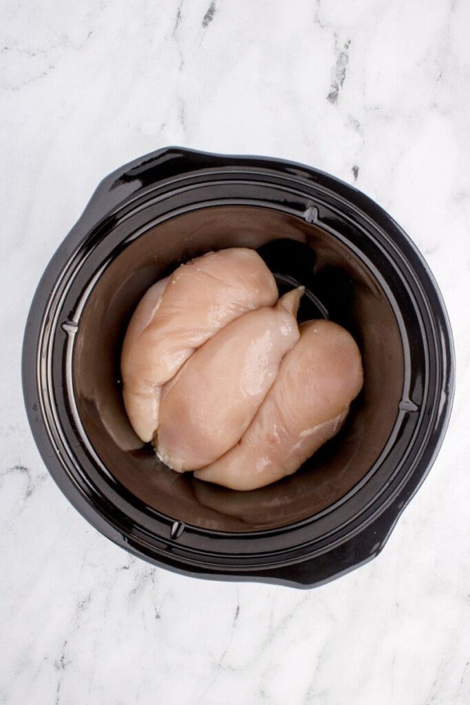 chicken breasts in bottom of slow cooker