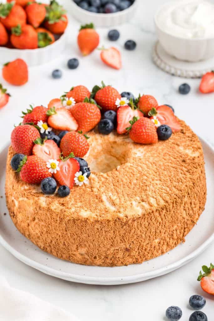 baked angel food cake from scratch