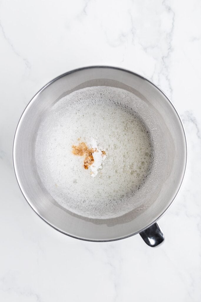 adding cream of tartar to whipped egg whites