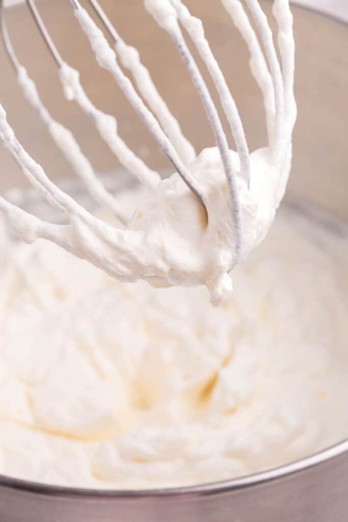 using a stand mixer to whip whipped cream