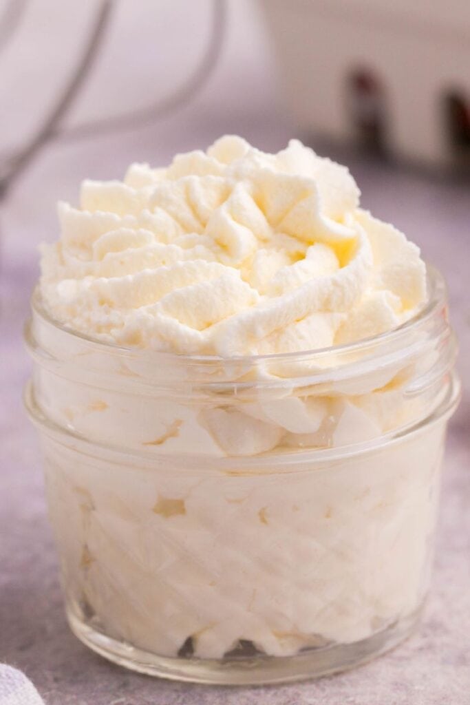 best whipped cream recipe in a glass jar
