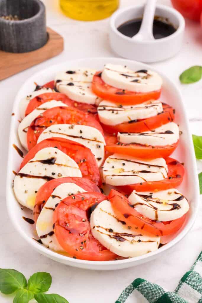 caprese salad with balsamic glaze