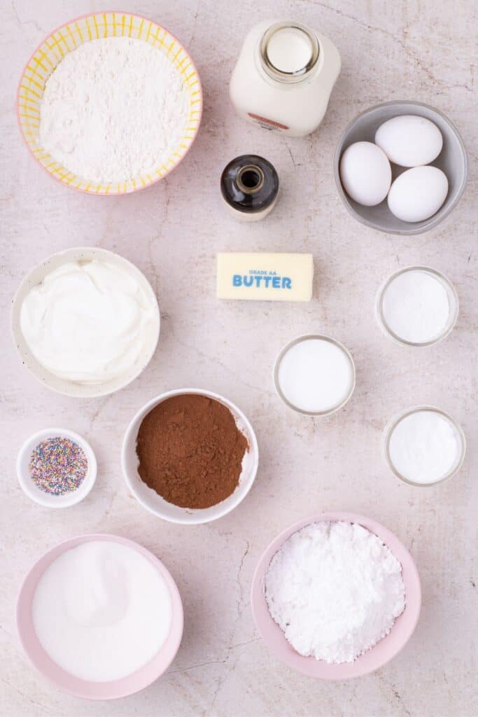 ingredients needed to make vanilla cupcakes recipe