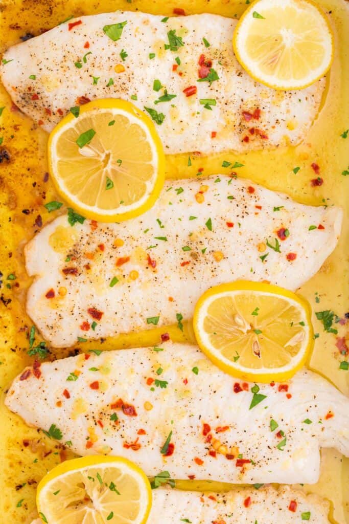 baked tilapia in oven with lemon and garlic