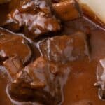 Dutch oven with braised beef short ribs.