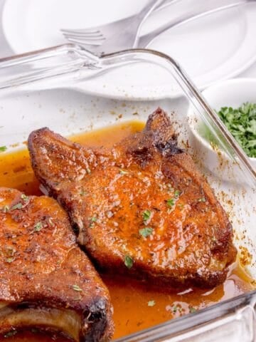 Oven Baked Bone-In Pork Chops