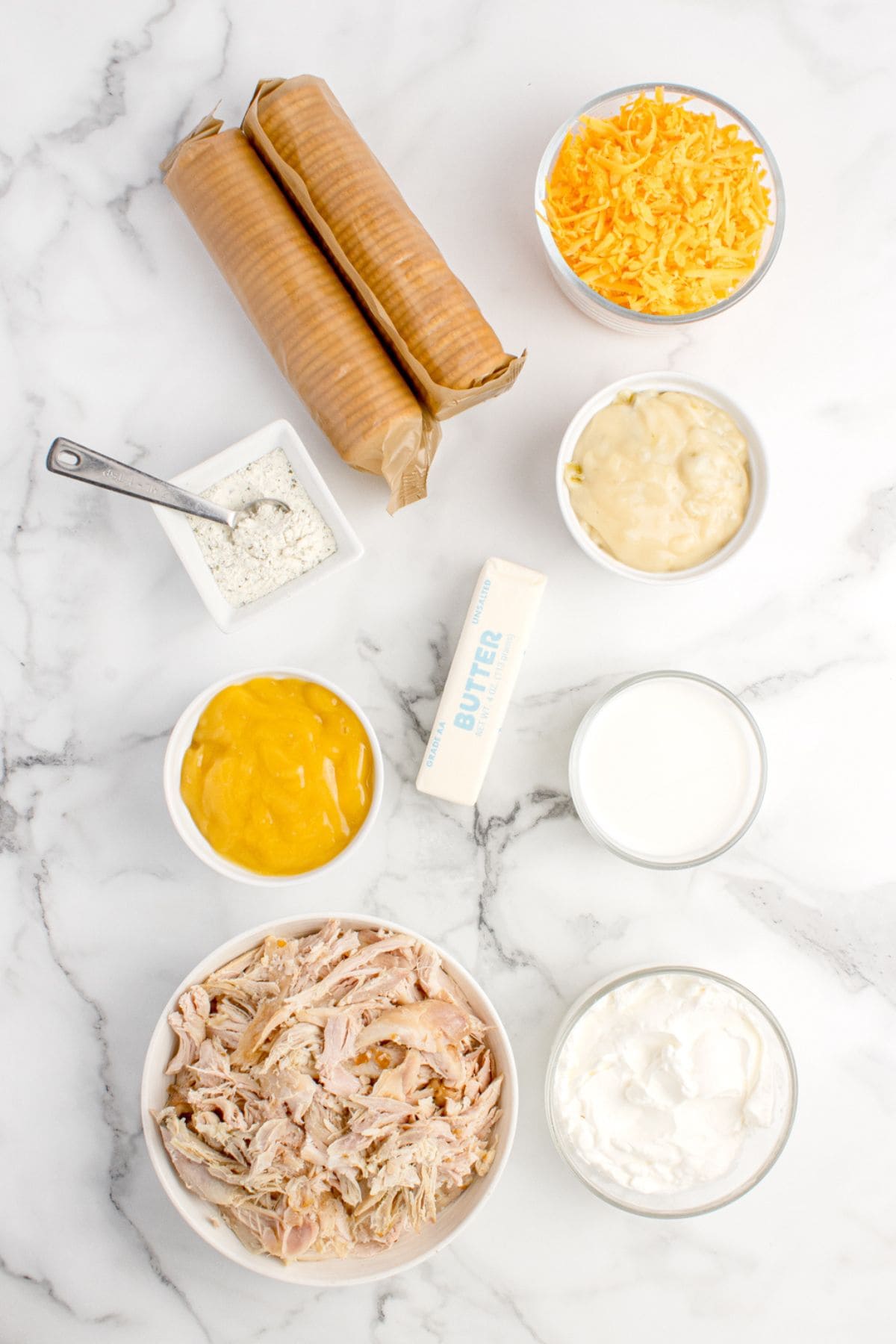 Ingredients for Ritz chicken casserole:
