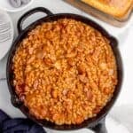 Completed beanie weenies all in one skillet.